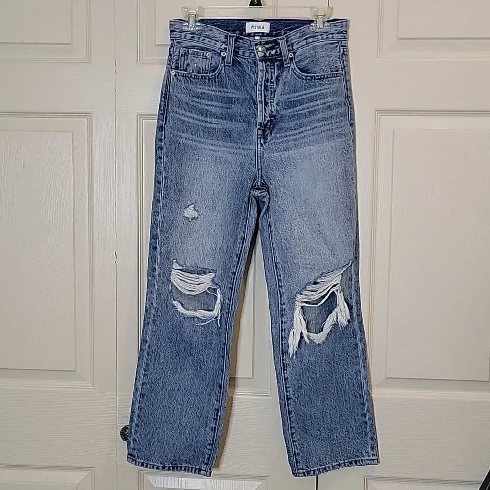 PISTOLA Cassie Super High Straight Leg Jeans Size 26